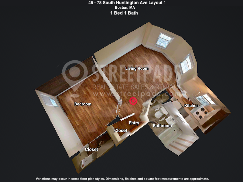Photos of apartment on South Huntington Ave.,Boston MA 02130
