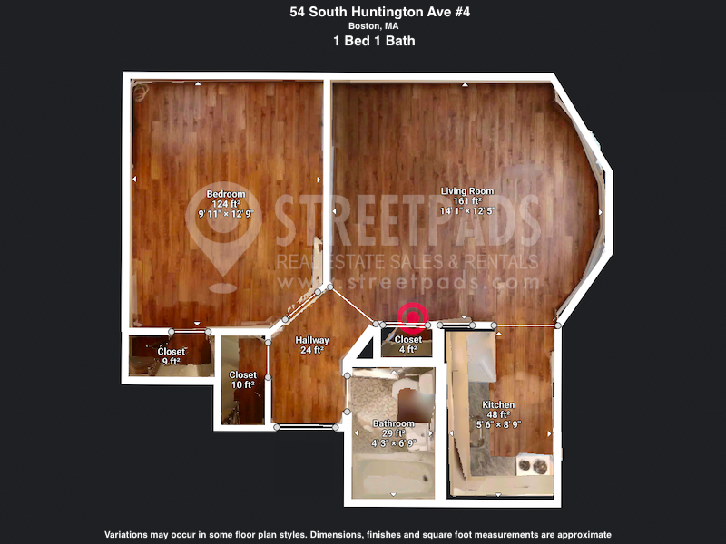 Photos of apartment on South Huntington Ave.,Boston MA 02130