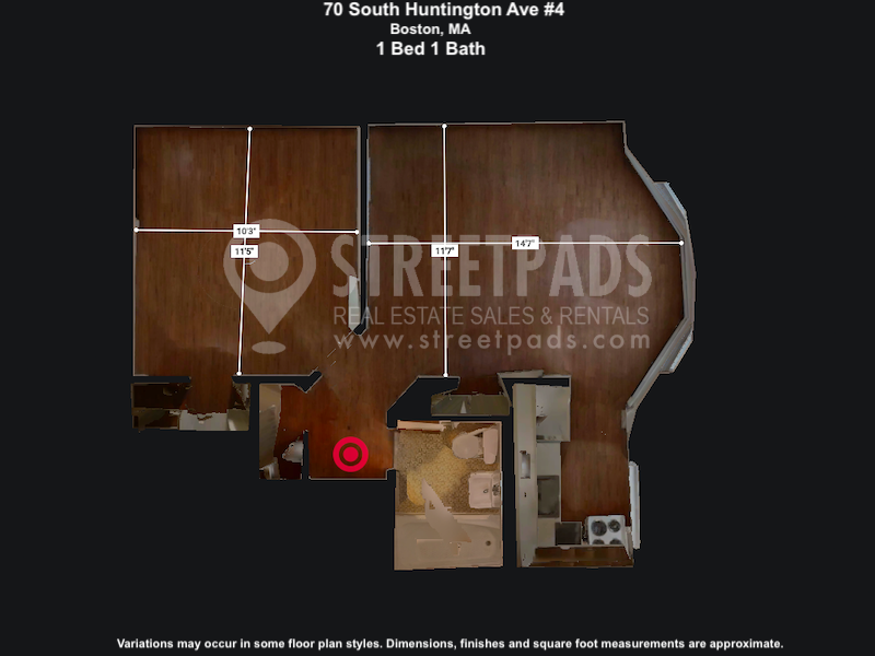 Photos of apartment on South Huntington Ave.,Boston MA 02130