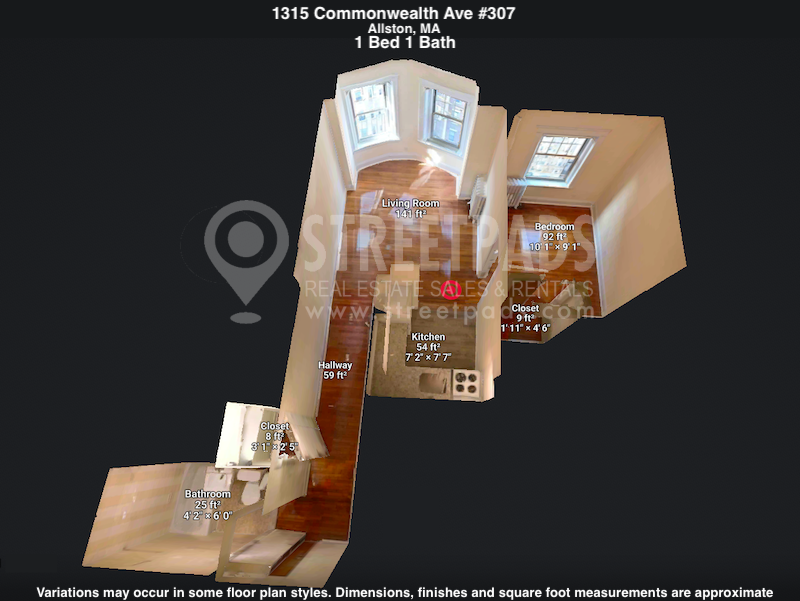 Pictures of  property for rent on Commonwealth Ave., Boston, MA 02134