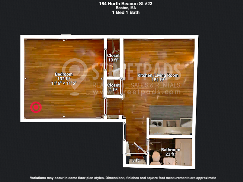 Photos of apartment on North Beacon St.,Boston MA 