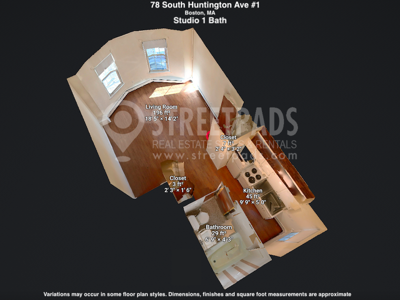 Photos of apartment on South Huntington Ave.,Boston MA 02130
