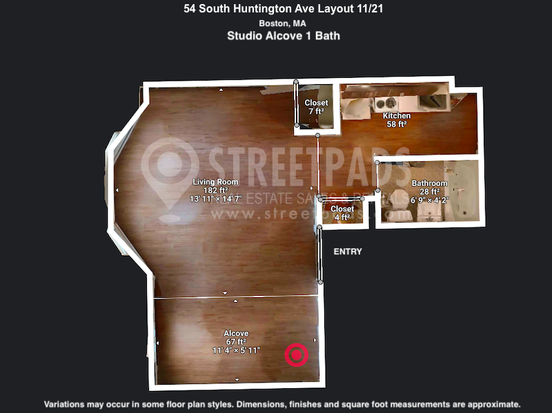 Photos of apartment on South Huntington Ave.,Boston MA 02130
