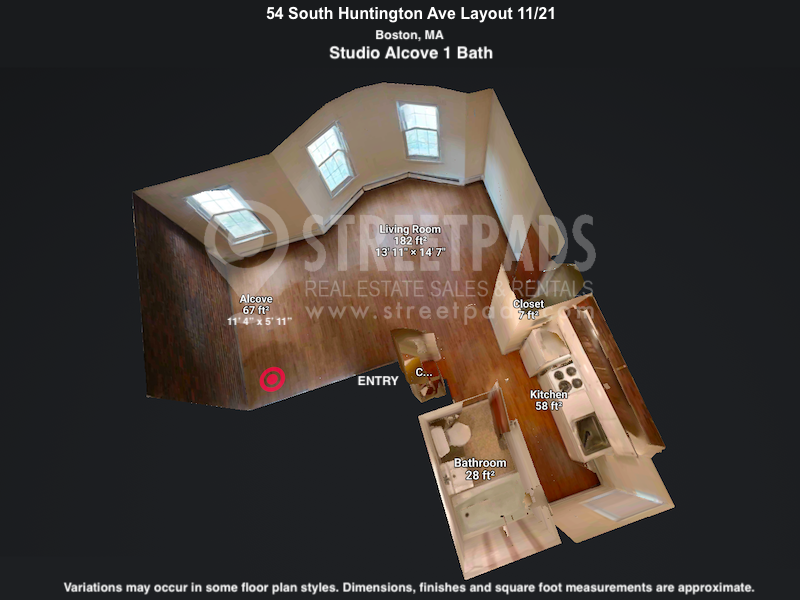 Photos of apartment on South Hungtinton Ave.,Boston MA 02130