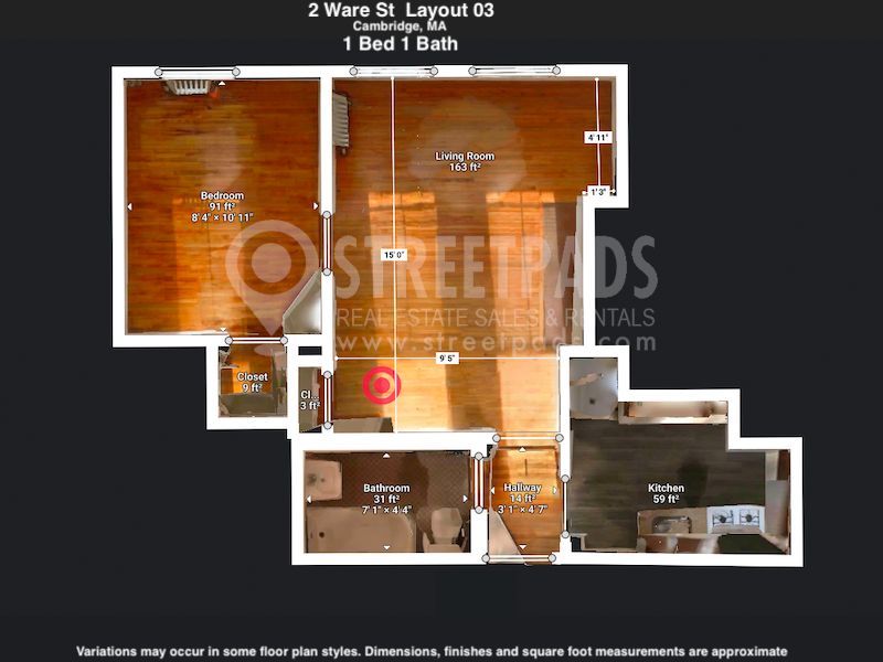 Photos of apartment on Ware St.,Cambridge MA 02138